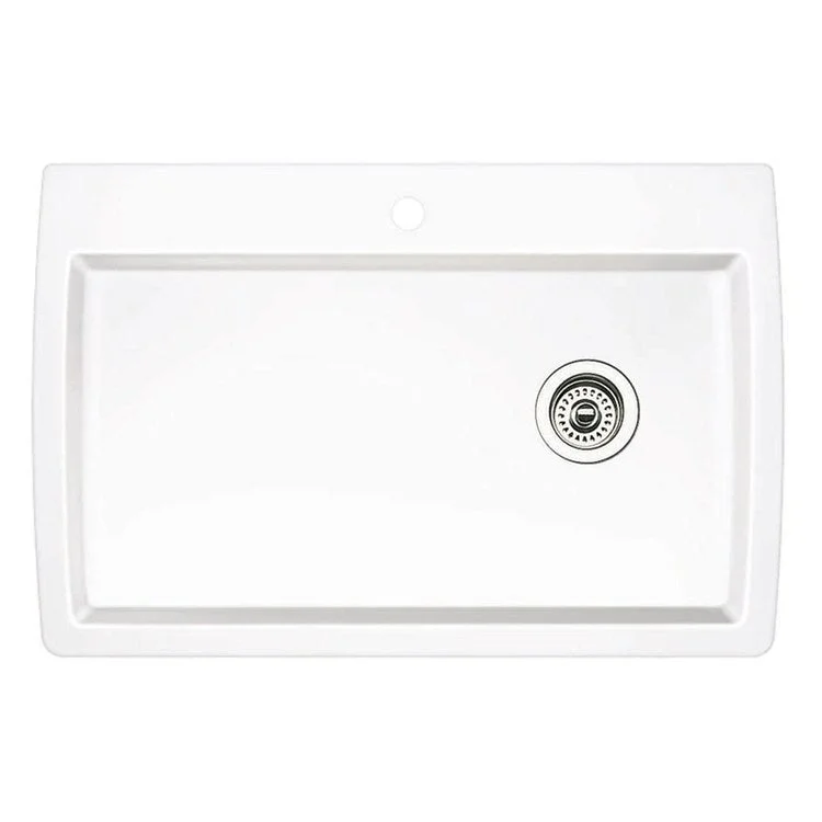 Diamond 33-1/2" Super Single Bowl Silgranit Dual Mount Kitchen Sink