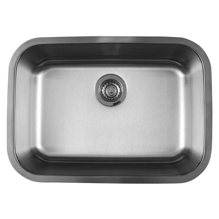 Stellar 25" Medium Single Bowl Stainless Steel Undermount Kitchen Sink