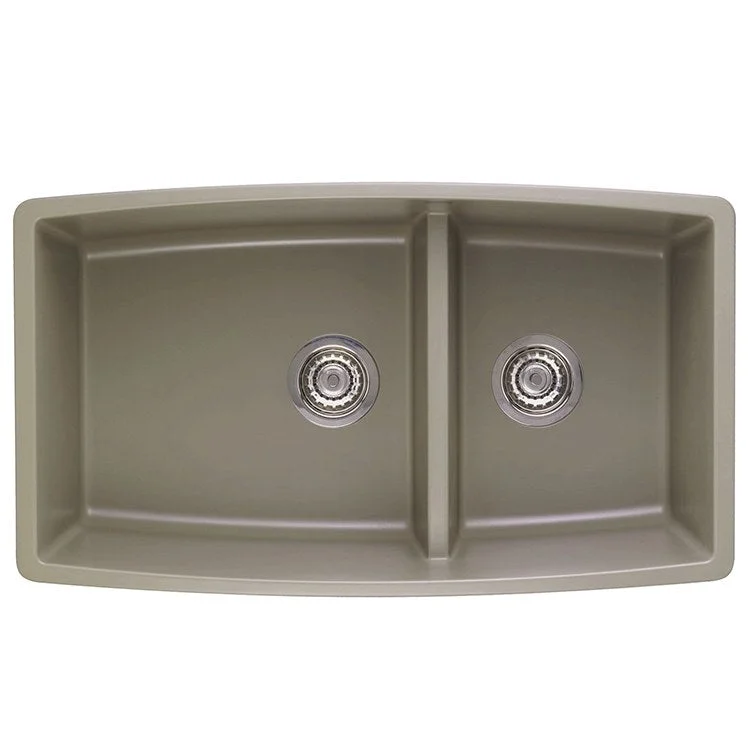 Performa 33" Medium 1-3/4 Double Bowl Silgranit Undermount Kitchen Sink