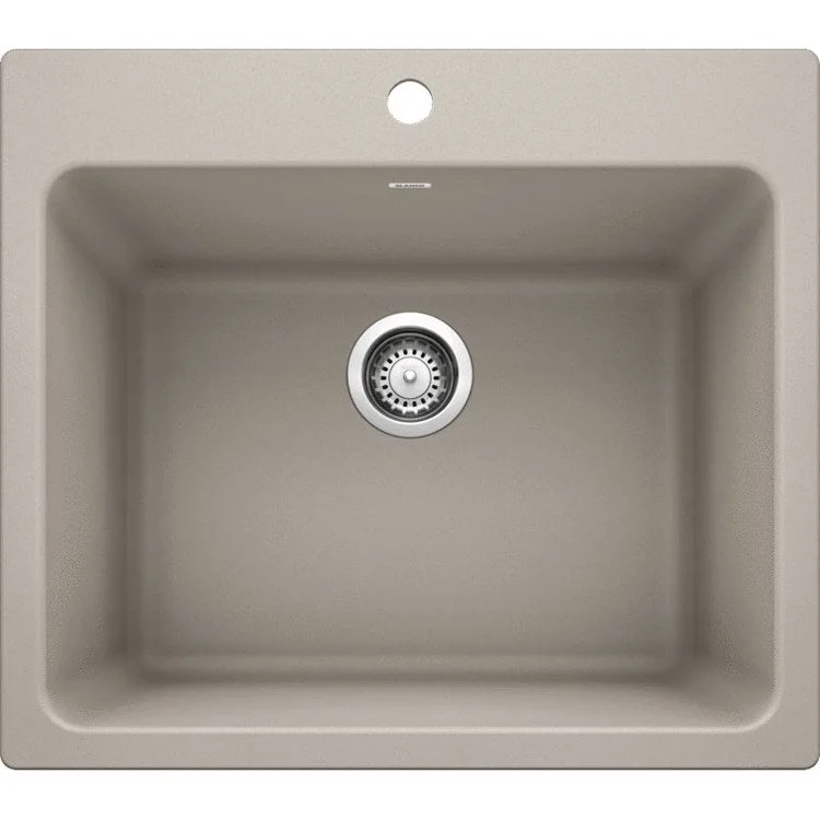 Liven 25" x 22" x 12" Single Bowl Silgranit Dual Mount Laundry Sink