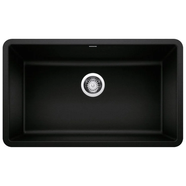 Kitchen Sink Precis 30 x 18 Inch Single Bowl Coal Black Undermount Rectangle