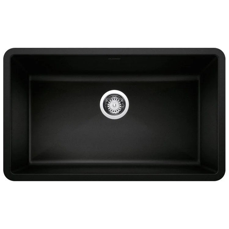 Kitchen Sink Precis 32 x 19 Inch Single Bowl Super Coal Black Undermount