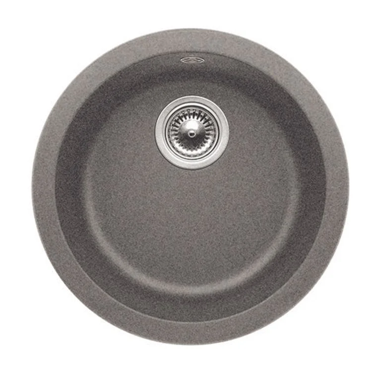 Rondo 17-11/6" Round Single Bowl Silgranit Dual Mount Bar Sink