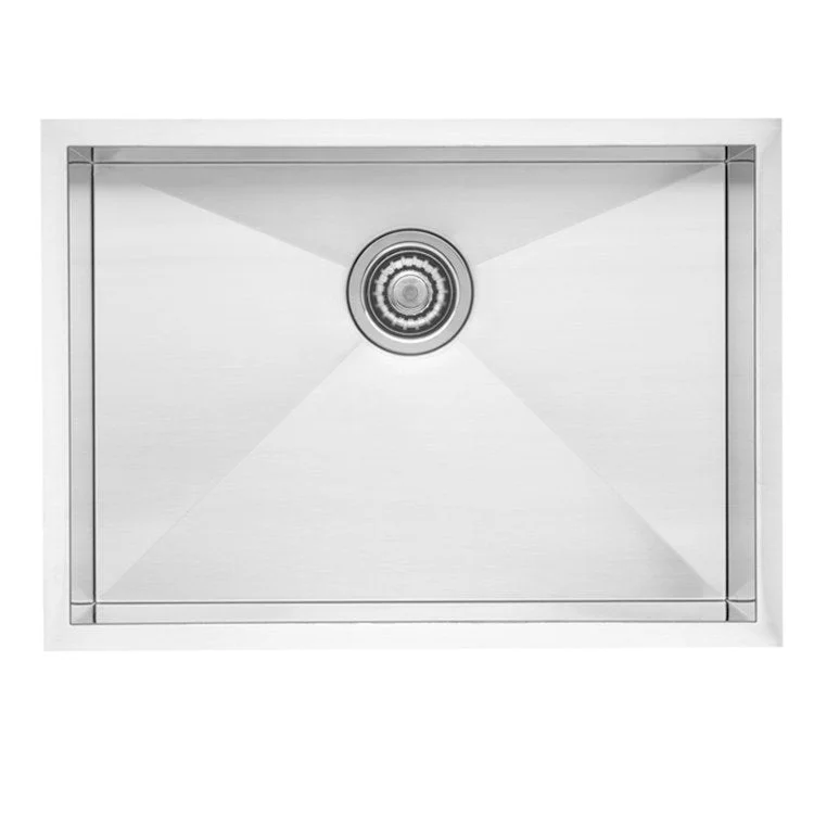 Quatrus 25" Medium Single Bowl Stainless Steel Undermount Kitchen Sink