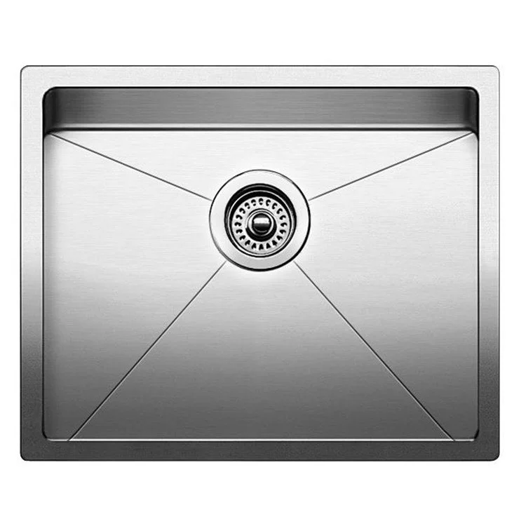 Quatrus R15 22" Single Bowl Stainless Steel Undermount Kitchen Sink