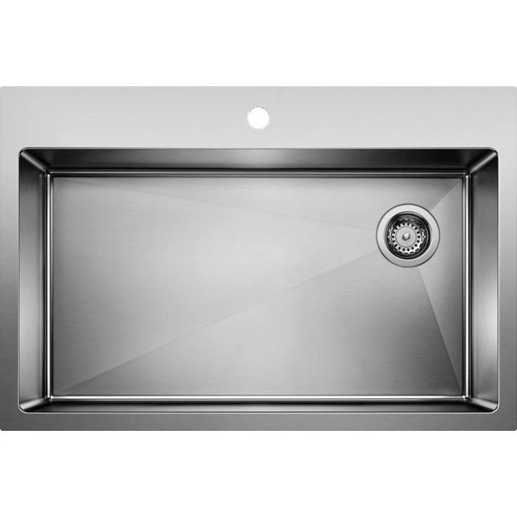 Quatrus R15 33" Single Bowl Stainless Steel Dual Mount Kitchen Sink