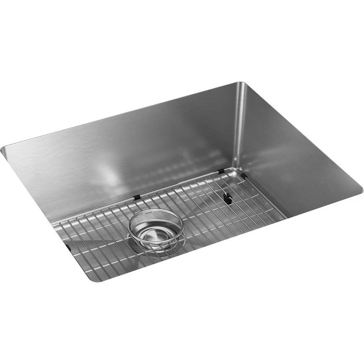 Kitchen Sink Crosstown 22.5 x 18.5 Inch Single Bowl Kit Polished Satin Undermount