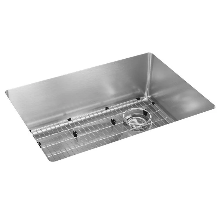 Kitchen Sink Crosstown 25.5 x 18.5 Inch Single Bowl Kit Polished Satin Undermount