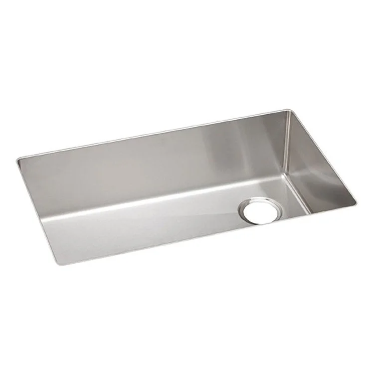 Kitchen Sink Crosstown 31.5 x 18.5 Inch Single Bowl Polished Satin Undermount Drain Location Rear Right Includes 1000001381 Template