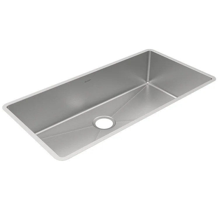 Kitchen Sink Crosstown 36.5 x 18.5 Inch Single Bowl Polished Satin Undermount Drain Location Rear Center Includes 10000003456 Template