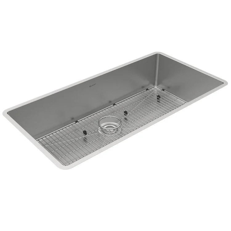 Kitchen Sink Crosstown 36.5 x 18.5 Inch Single Bowl Kit Polished Satin Undermount