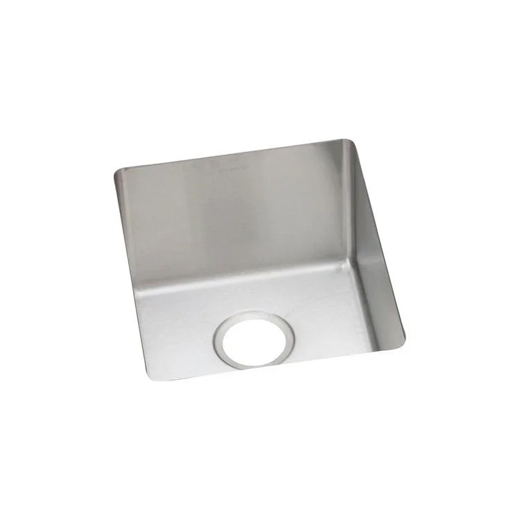 Kitchen Sink Crosstown 16 x 18.5 Inch Single Bowl Polished Satin Undermount Stainless Steel Drain Location Rear Center Includes 1000001306 Template