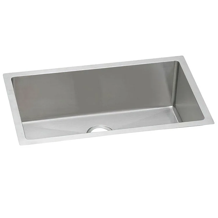 Kitchen Sink Crosstown 30.5 x 18.5 Inch Single Bowl Polished Satin Undermount Stainless Steel 16 Gauge