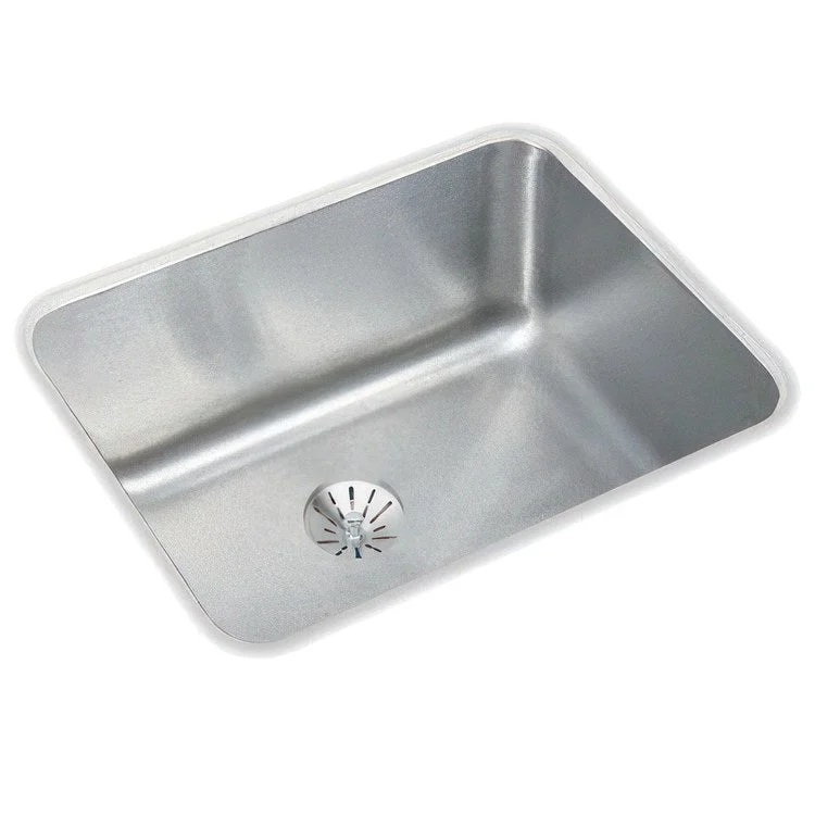 Kitchen Sink Lustertone Classic 20.5 x 16.5 Inch Single Bowl Perfect Drain Lustrous Satin Undermount Drain Location Center