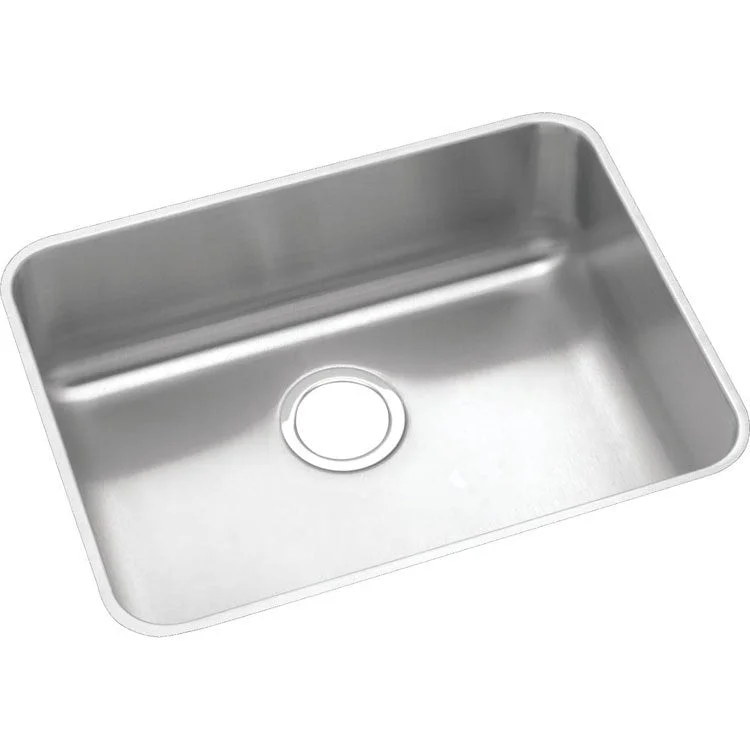 Gourmet Lustertone 23-1/2" Single Bowl Stainless Steel Undermount Kitchen Sink