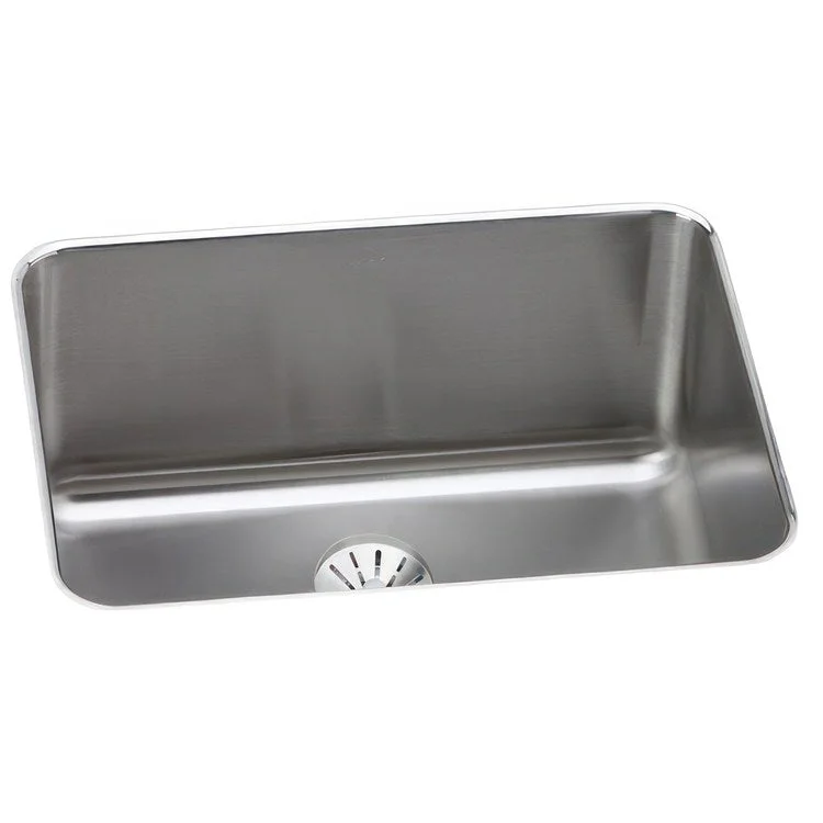 Kitchen Sink Lustertone Classic 25.5 x 19.25 Inch Depth 10 Inch Single Bowl Perfect Drain Lustrous Satin Undermount Drain Location Rear Center