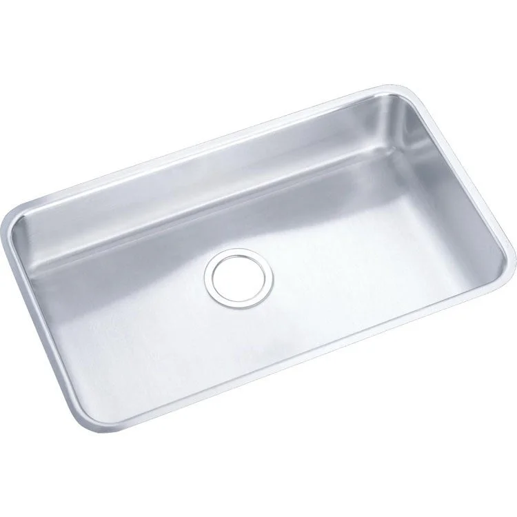 Gourmet Lustertone 30-1/2" Single Bowl Stainless Steel Undermount Kitchen Sink