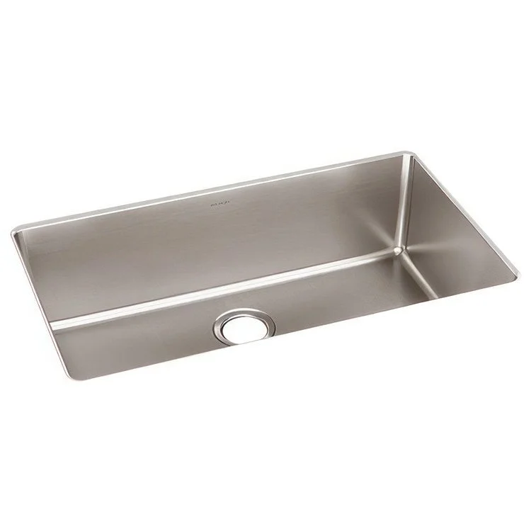 Kitchen Sink Lustertone Iconix 32.5 x 19.5 Inch Single Bowl Luminous Satin Undermount Drain Location Rear Center