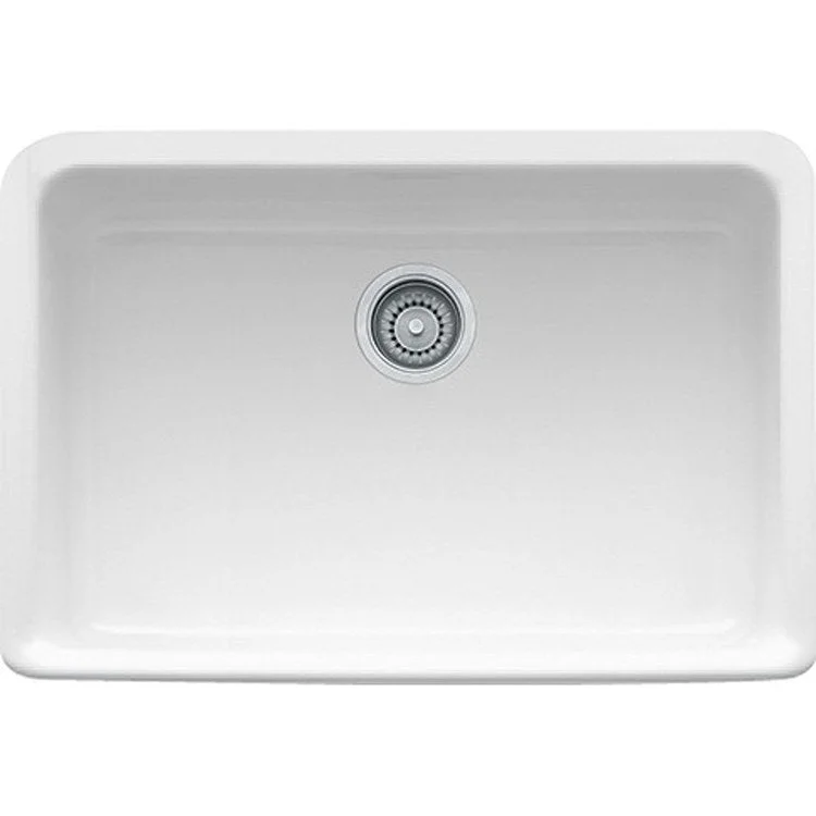 Manor House 27.12" x 19.88" Single Bowl Fireclay Apron-Front Kitchen Sink -White